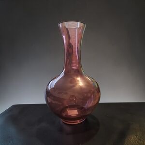 Source Unknown Purple Glass Bulb Vase
